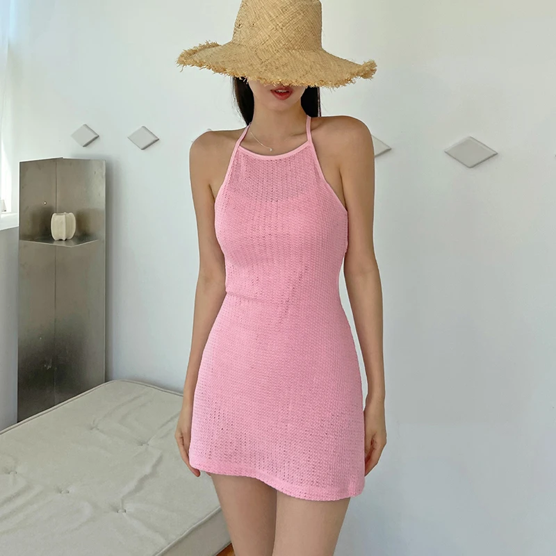 الكورية مانكيني مجموعة ملابس الشاطئ حمام سباحة حمام ثوب السباحة قطعة واحدة بحر مثير بيكيني 2025 ملابس السباحة النسائية ملابس السباحة #4