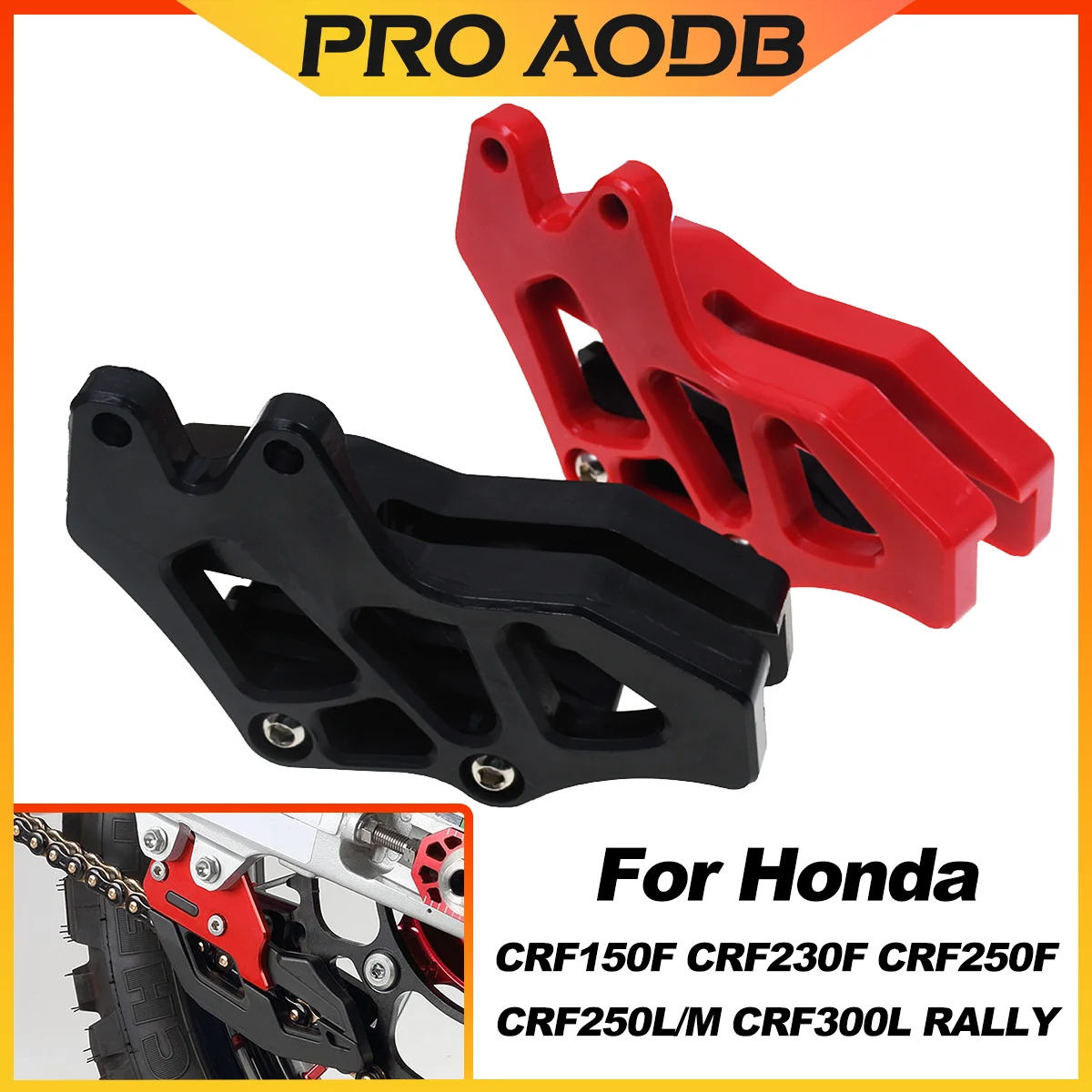 

Motorcycle Robust chain guides - Ensuring Durability For Honda CRF150F CRF230F 250F CRF250L/M CRF300L RALLY Motocross 2003-2022