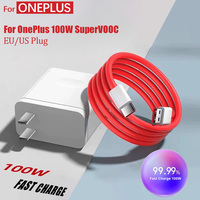 For OnePlus 100W Charger Type-A Power Adapter EU/US Fast Charging USB Type C Cable For OnePlus 13 10 11 12 9 Pro Nord CE4 3 Lite