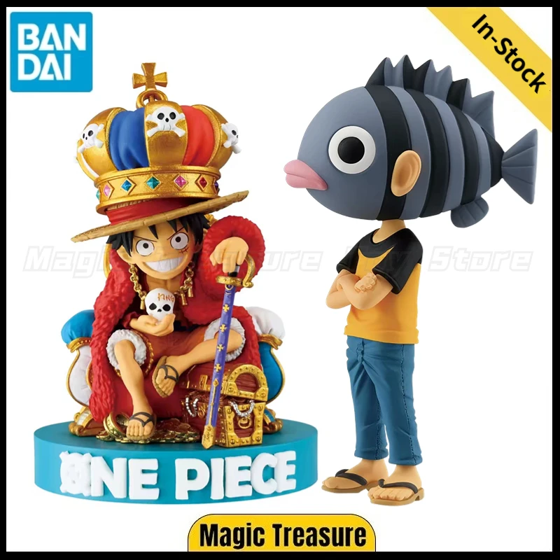 【In Stock】BANDAI One Piece WCF Luffy Fish Head Eiichiro Oda 2Pcs Anime Figure