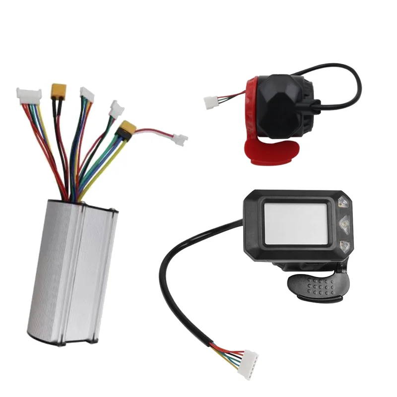 36V 350W Folding Scooter Controller Kit Electric Scooter Controller LCD Display Brake Accelerator Throttle Set