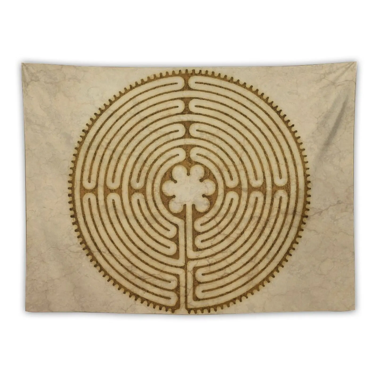 

New Symbol Chartres Labyrinth Metal Antique Grunge Style Tapestry Home And Comfort Decor Wall Decor Hanging Aesthetics For Room