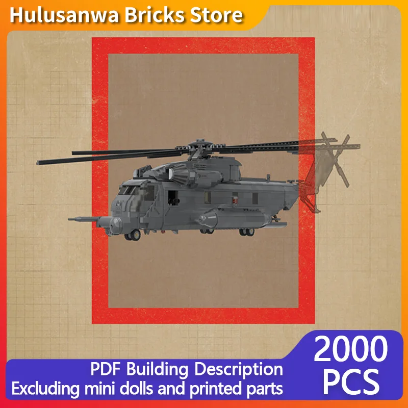 

MH-53M Heavy Helicopter Model MOC Building Bricks War Equipment Modular Technology Gifts Holiday Assemble Children Toys Suit