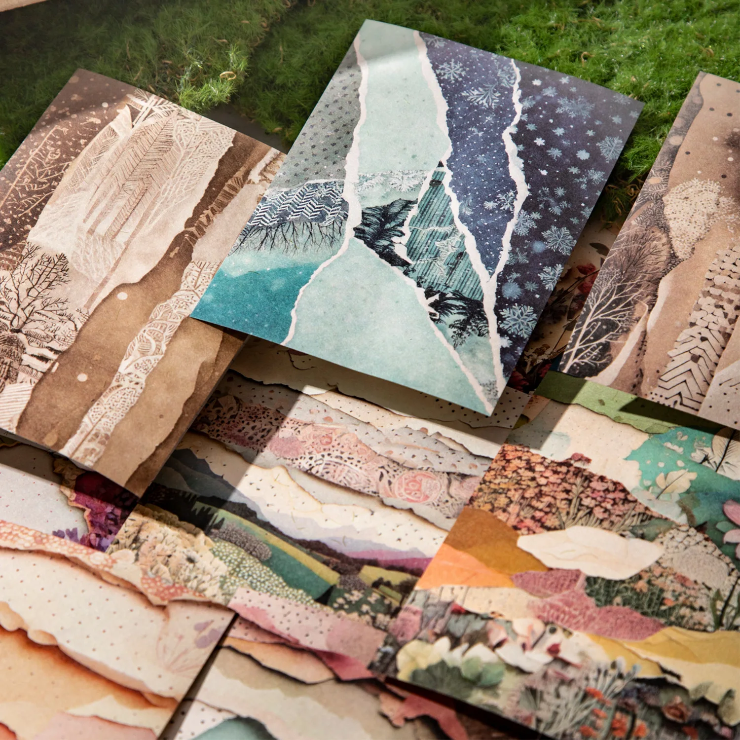 30sheets/lot Memo Pads Material Paper Natural Paper Language Journal Scrapbooking paper Card Background Decoration Paper