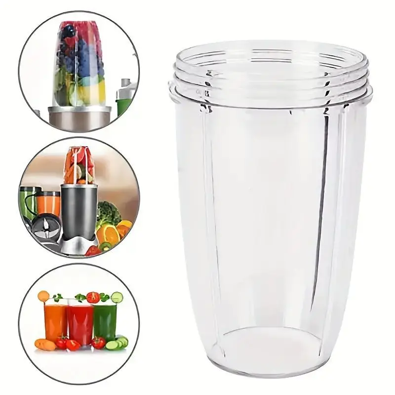 18/24/32OZ Replacemen Cups for Nutri Ninja Blender Auto iQ BL480 BL481 BL482 BL490 BL640 BL450 BL482 BL682 BL642 BL640 600/900W