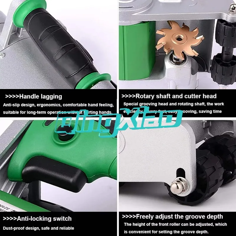 Wall Grooving Machine For Concrete Brick Lightweight Block Electric Wall Chaser For Installation No Dead Angle Heavy Duty