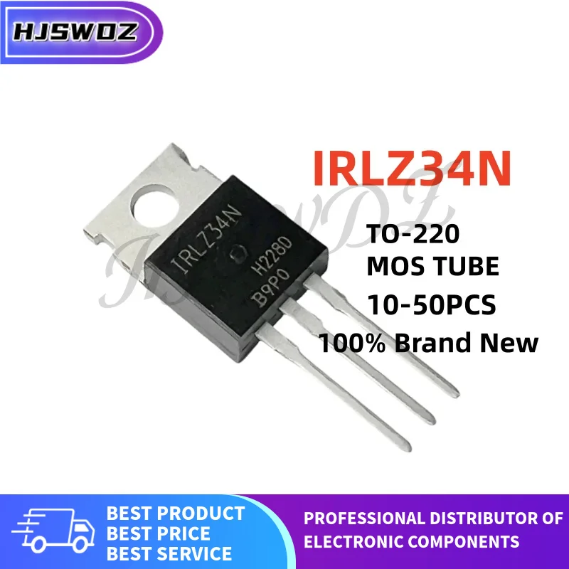 10~50Pcs IRLZ34N IRLZ34NPBF IRLZ34 TO-220 N-channel MOSFET Field effect tube Brand New In Stock