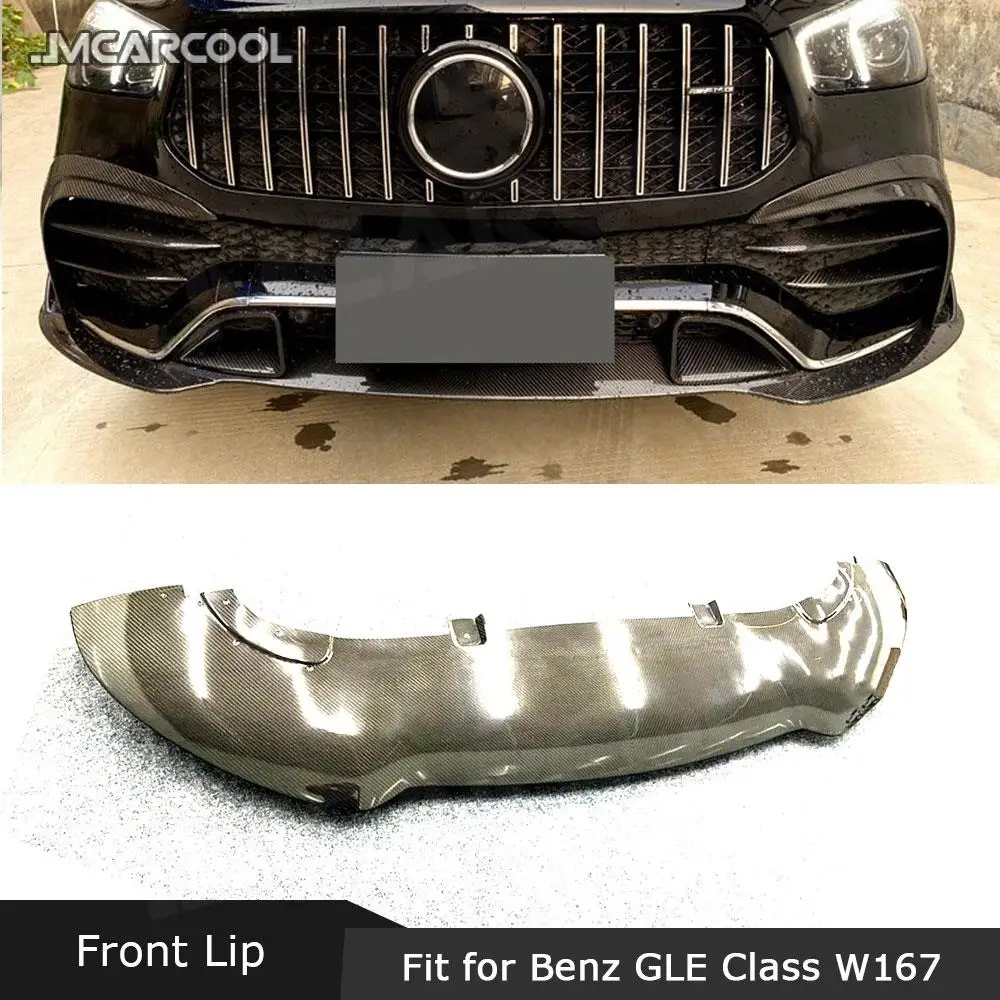 

JMCARCOOL сухой материал из углеродного волокна, передний бампер, спойлер на подбородок для Mercedes Benz GLE Class W167 GLE53 для AMG SUV 2020 UP