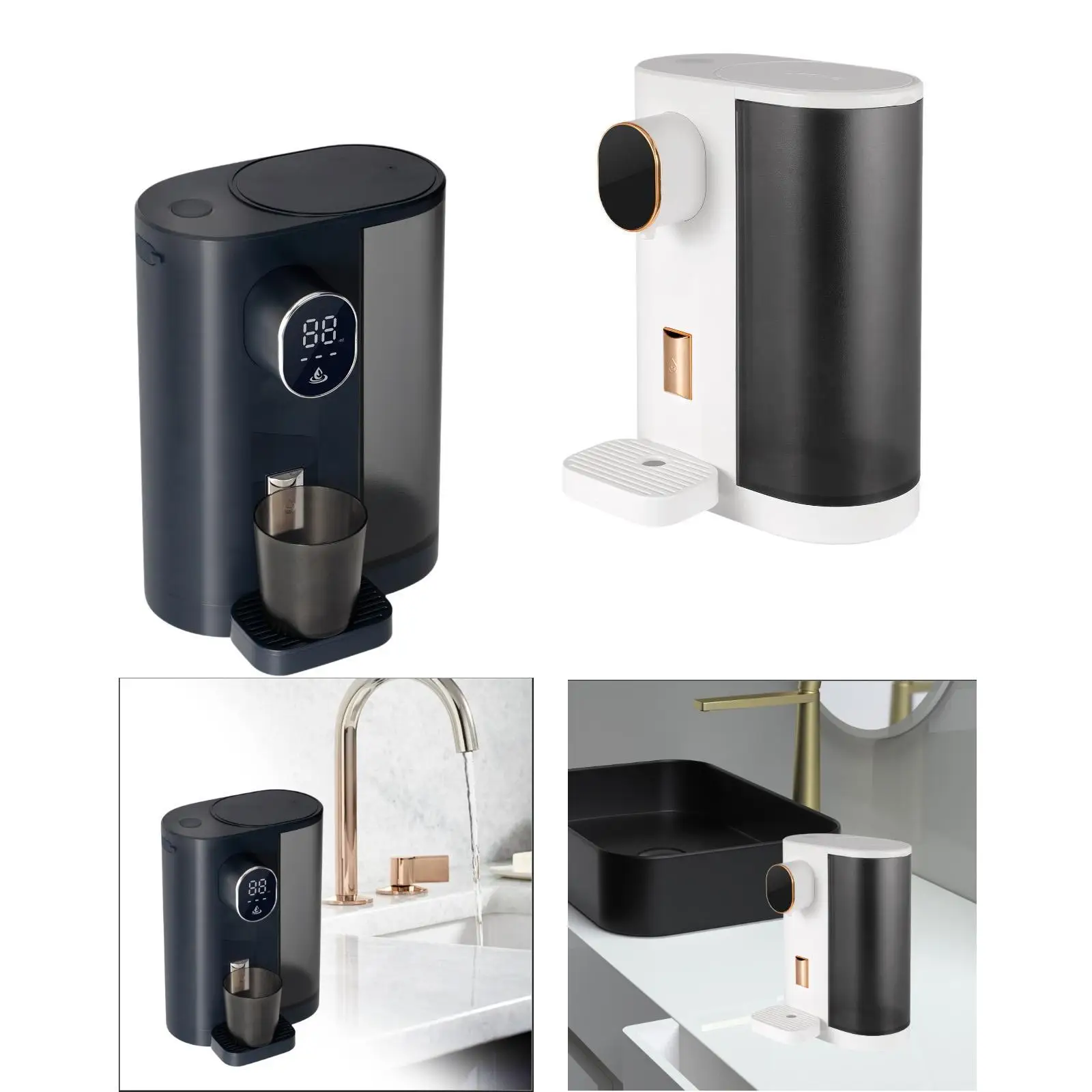 

Автоматический дозатор жидкости для полоскания рта для ванной комнаты, настенный светодиодный экран, легкий наполнитель