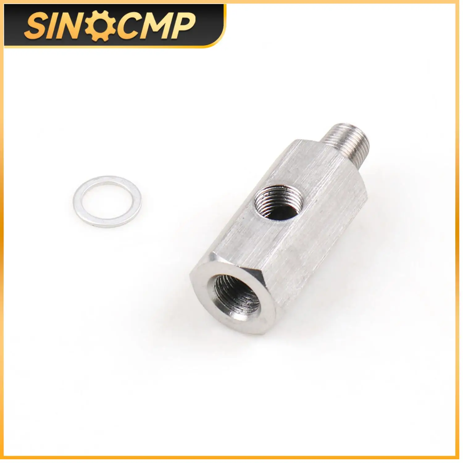 1Set In Acciaio Inox 1/8 ''BSPT Sensore di Pressione Olio Sendor Tee Adattatore a 1/8 NPT Calibro T-Pezzo Parti di Ricambio Automotive