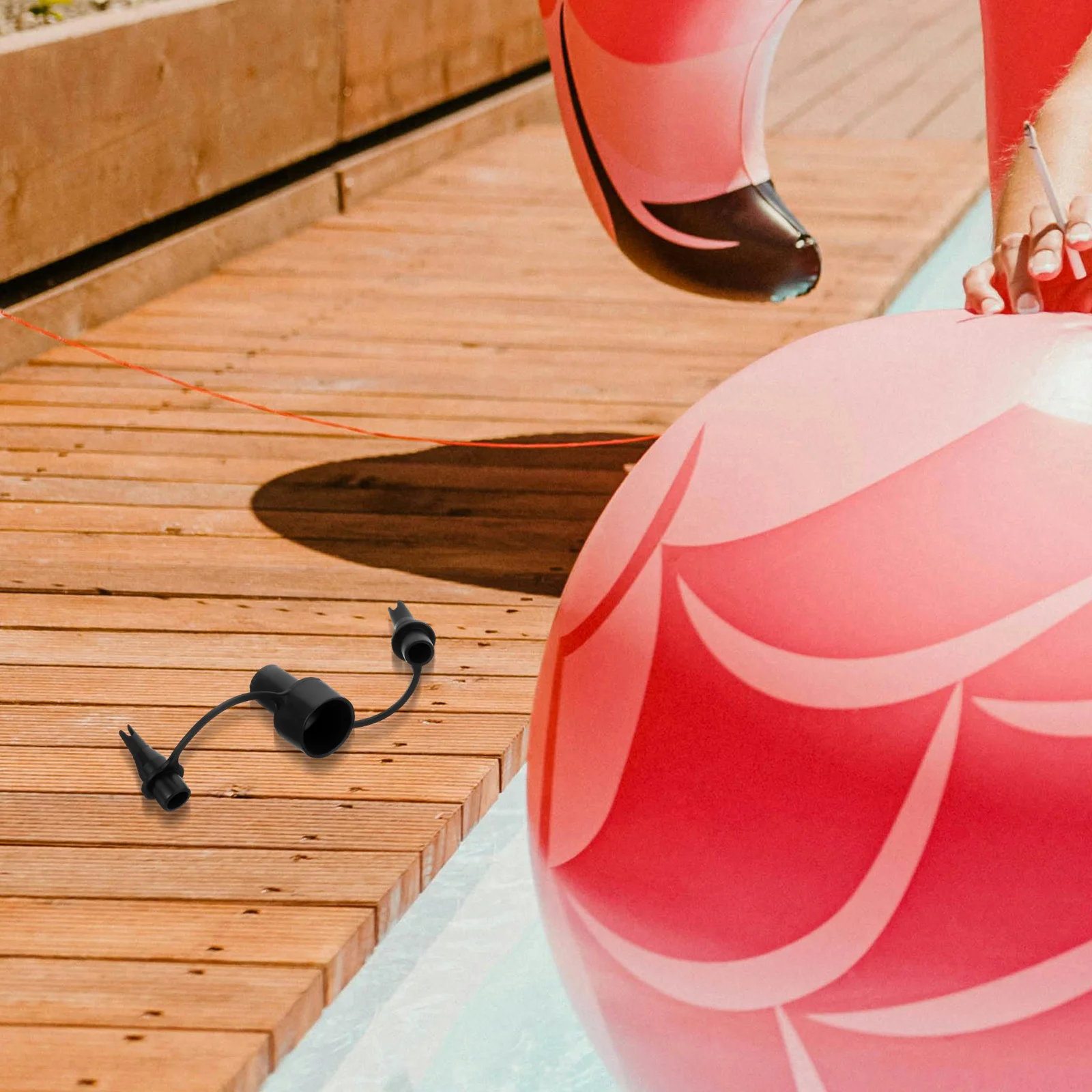 فوهات المضخة البلاستيكية 3 في 1 ملحقات سرير هوائي محول بديل مرتبة قابلة للنفخ للسفر باللون الأسود سهلة الاستخدام