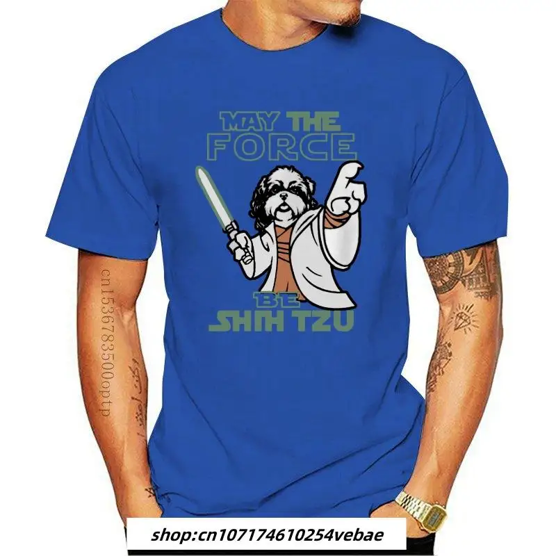 New Men tshirt  may the force be shih tzu tshirt(2) cool Printed T-Shirt tees top