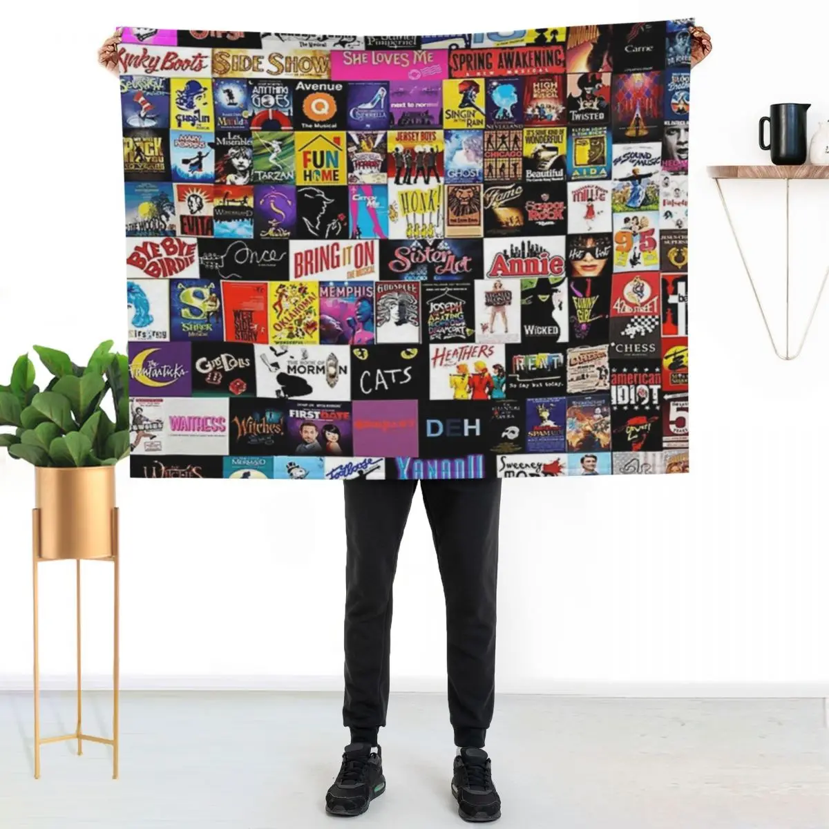 

musicalisasi collage Throw Blanket Versatile Cozy Throw Blanket for All Occasions