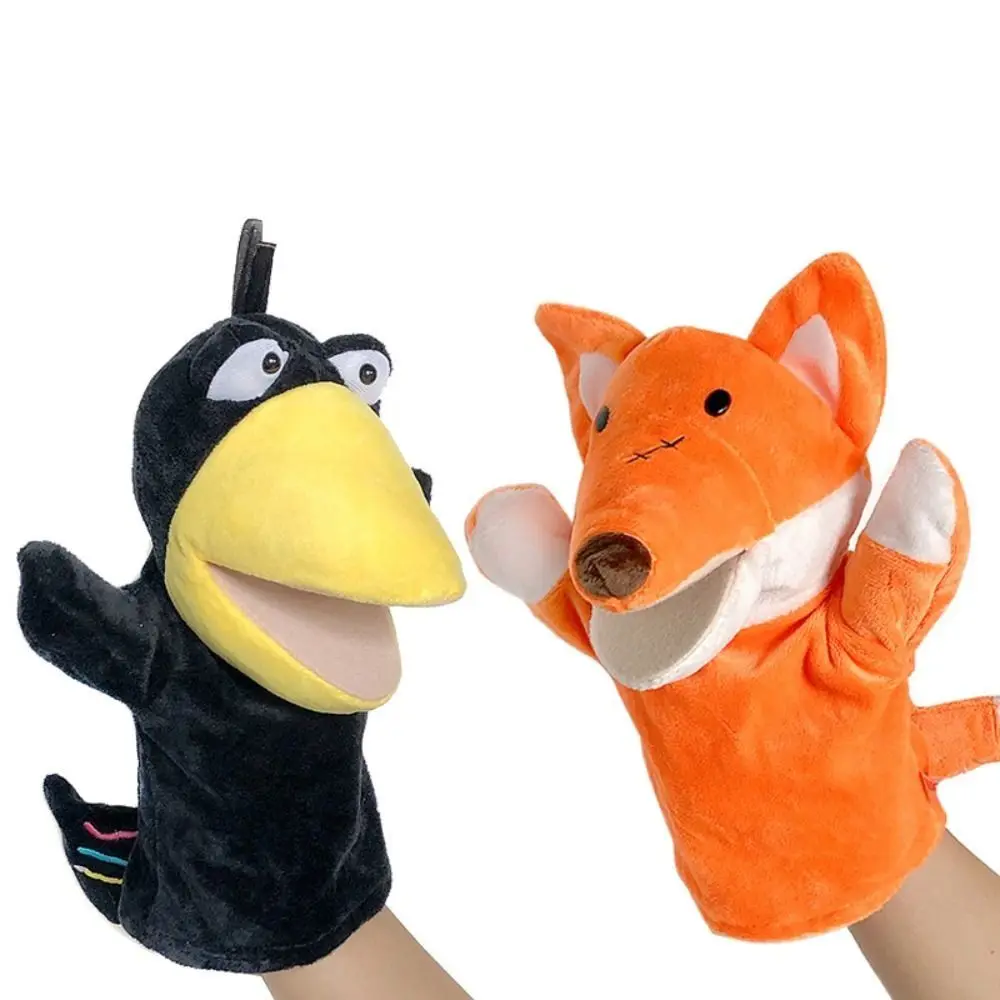 Durable Soft Hand Finger Puppet Cartoon Hippo Pig Plushed Doll Elephant Monkey Cute Baby Educational Toys Narrate