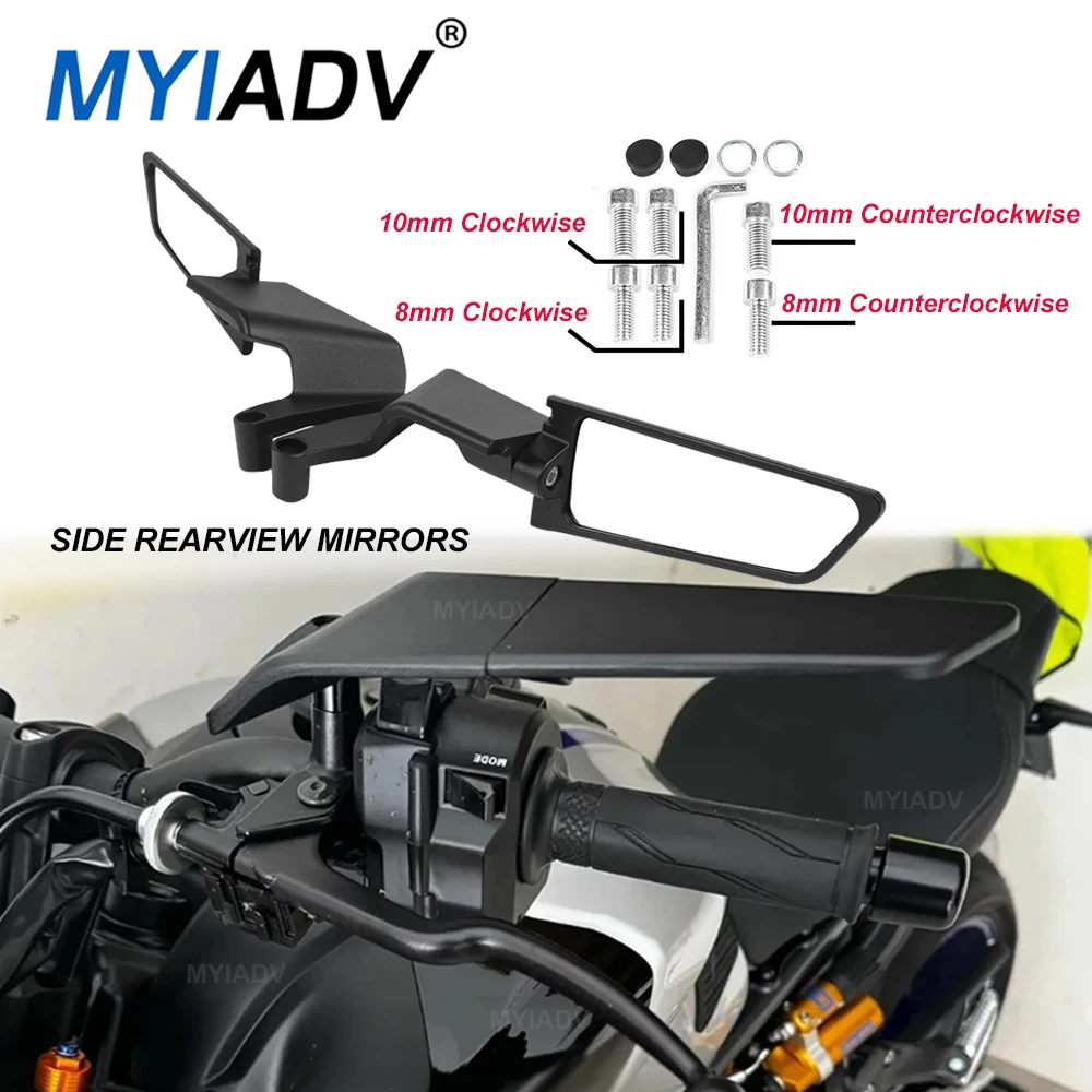 

Universal Rotatable Motorcycle Rear Mirror For BMW S1000R F900R/XR G310R/GS Wind Wing Side Rearview Reversing Mirror Accessories