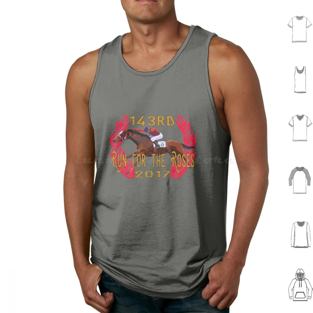 143rd Run For The Roses-Horse Racing Tank Tops Vest Sleeveless Derby Triple Crown Preakness Stakes Belmont Stakes