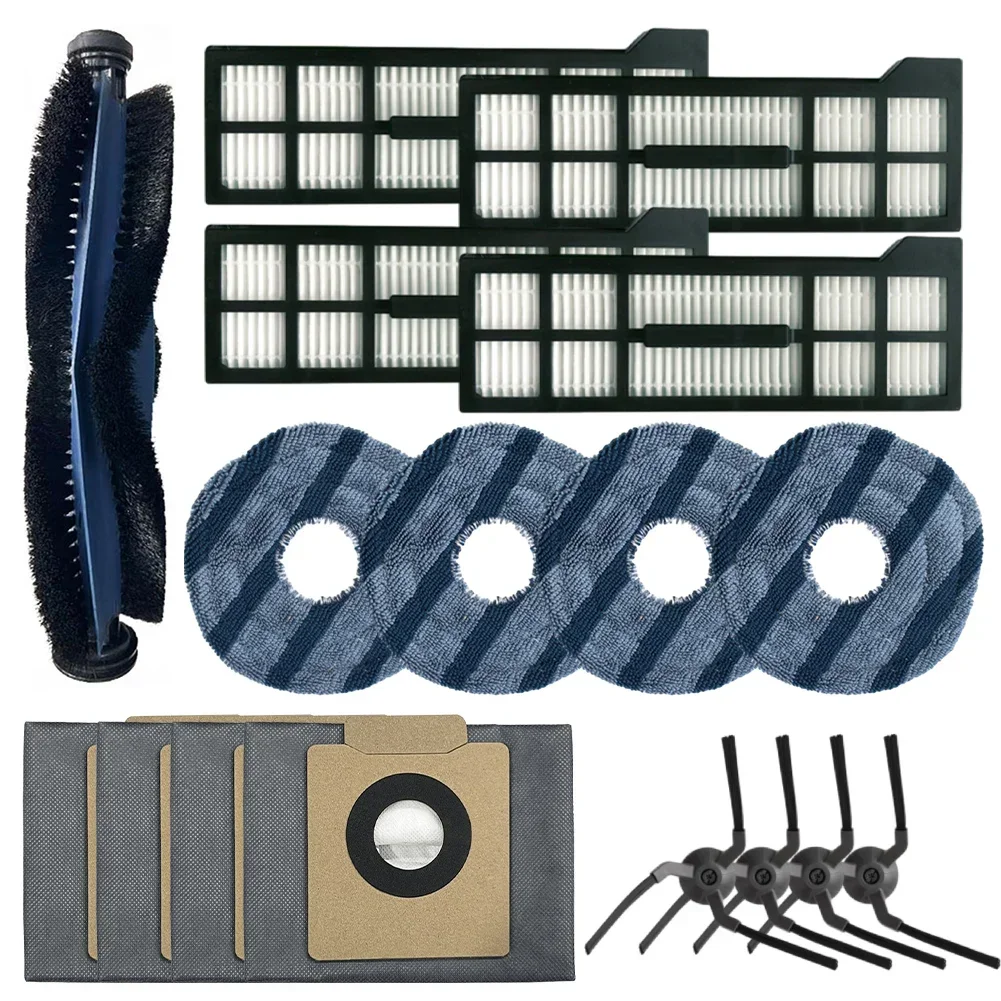 Kit de sac à poussière pour aspirateur Omni, brosses latérales principales, filtre de vadrouille, élimine les débris de poussière, fournitures d'esprit ères, X10 Pro, D343