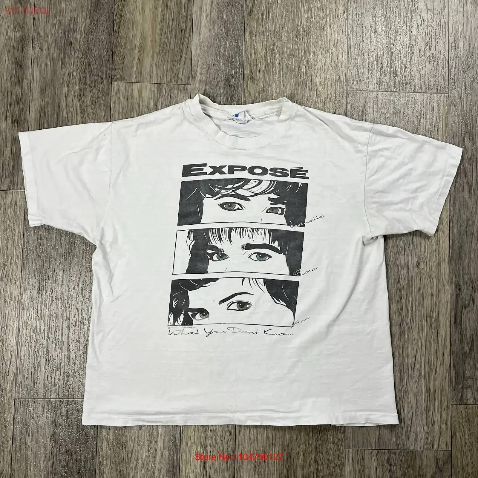 Vintage 80s Expose T Shirt Size XL What You Don't Know Charisma Recording Dance vintage Washed designer clothes graphic Casual