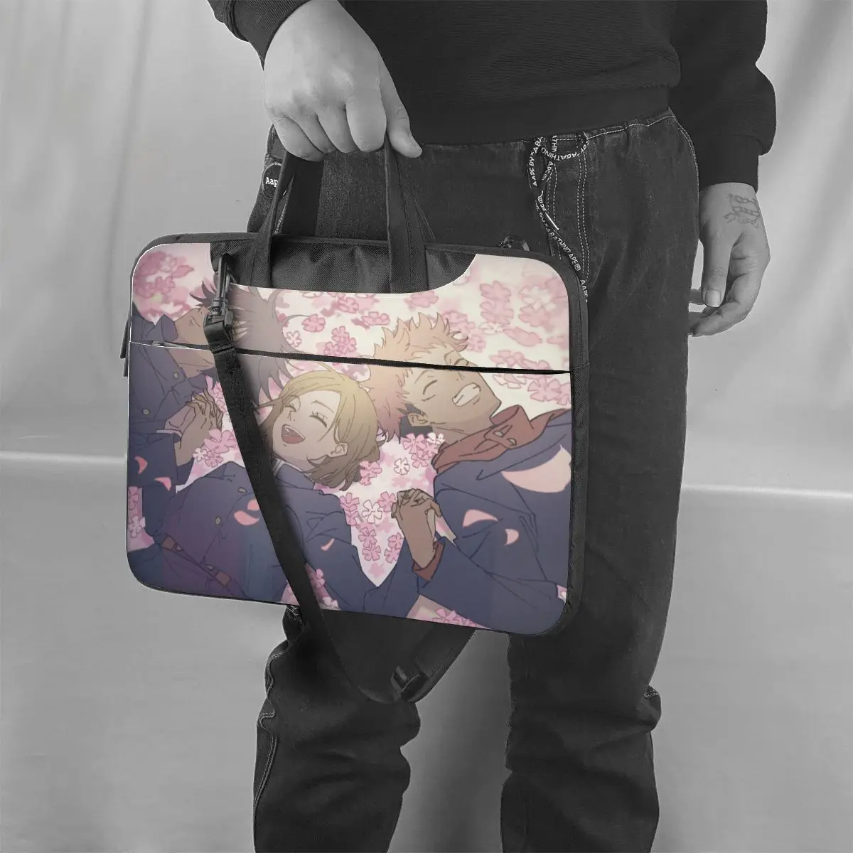 Megumi Besto Friendo Jujutsu Kaisen Sukuna أنيمي حقيبة لابتوب للصدمات حقيبة كمبيوتر 14 15.6 بوصة Crossbody حقيبة الكمبيوتر المحمول #6