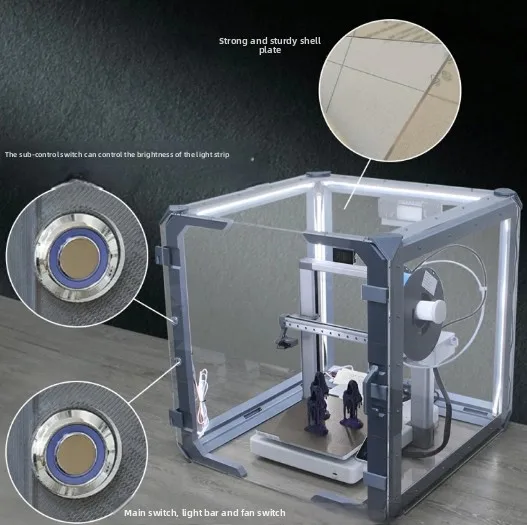 DIY Dustproof and Moisture-proof Sealing 3D Printer Cover Suitable for A1/AMS MK3/MK4/Kobra3 and Other