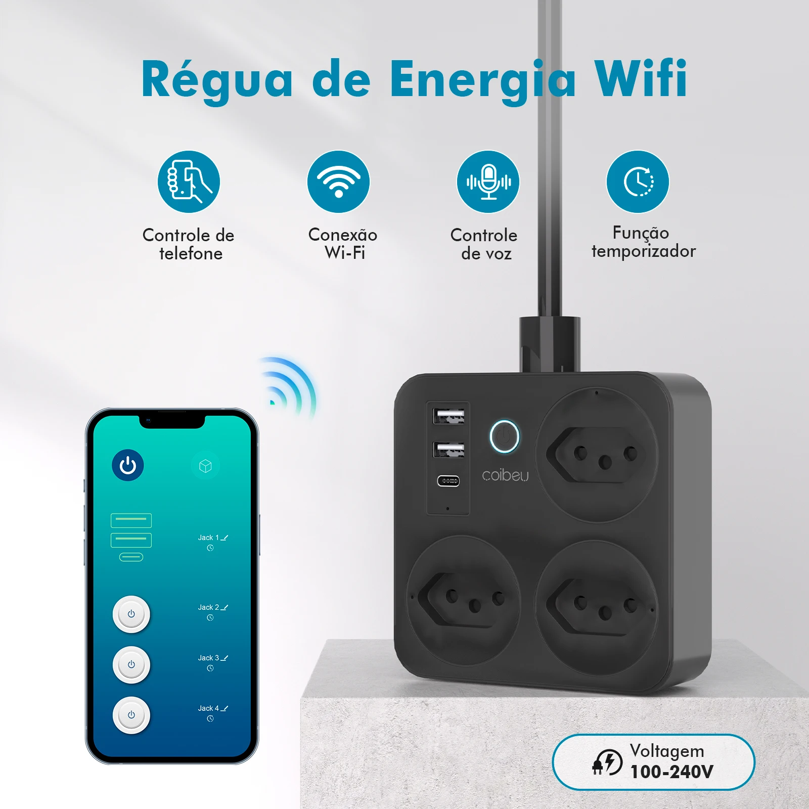 tomada inteligente,tomada inteligente wifi,tomada intelegente wifi,extensão tomada,extensão elétrica,,tomada usb,tomada wifi