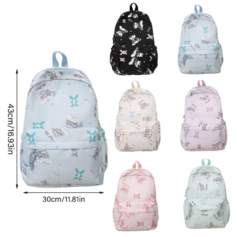 Mochila feminina adorável urso estampa mochila mochila viagem mochila escolar