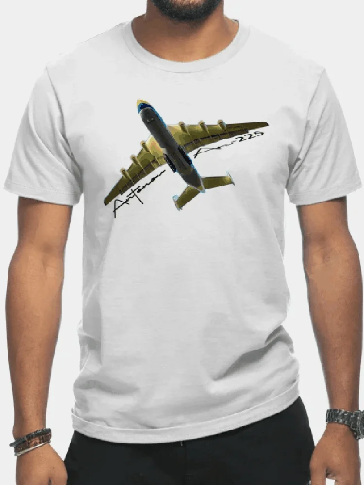 Ukraine Antonov An-225 “Mriya” Cargo Aircraft T Shirt. High Quality Cotton, Breathable Top, Loose Casual T-shirt New S-3XL