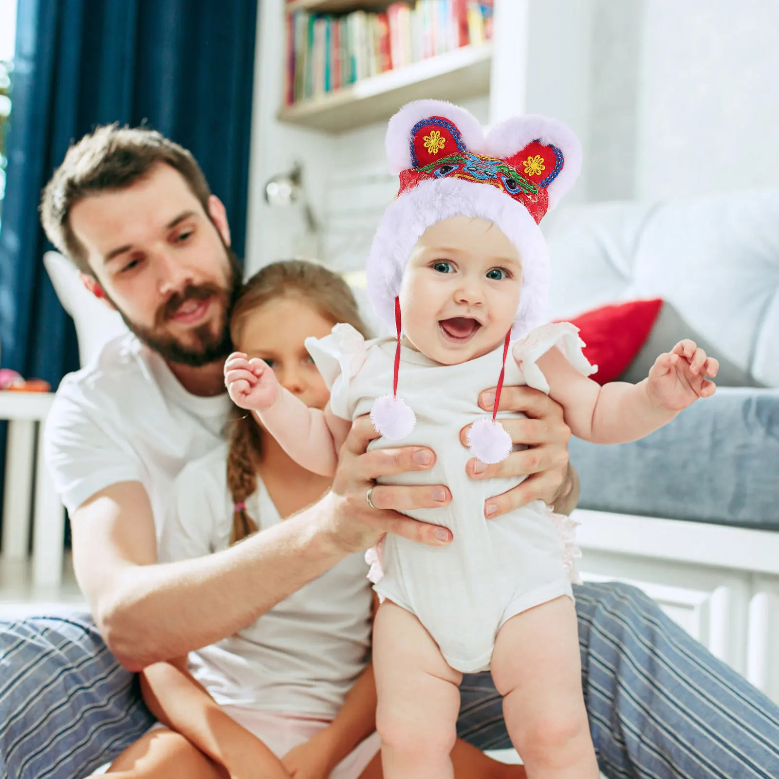 احتفالي للأطفال النمر سنة قبعة السنة الصينية الجديدة حفلة صور الدعامة الدافئة لطيف أغطية الرأس عيد ميلاد الديكور فكرة هدية عيد #4