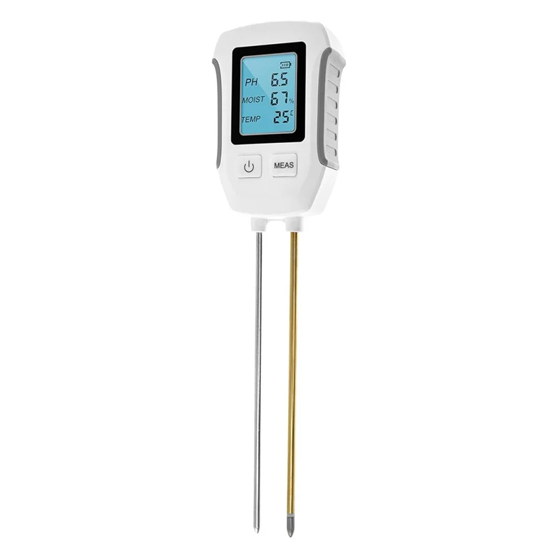 A64Z 3In1 Soil PH Meter PH Tester Withbacklit LCD Forplants Dual Probe Digital Soil Meter Forlawn