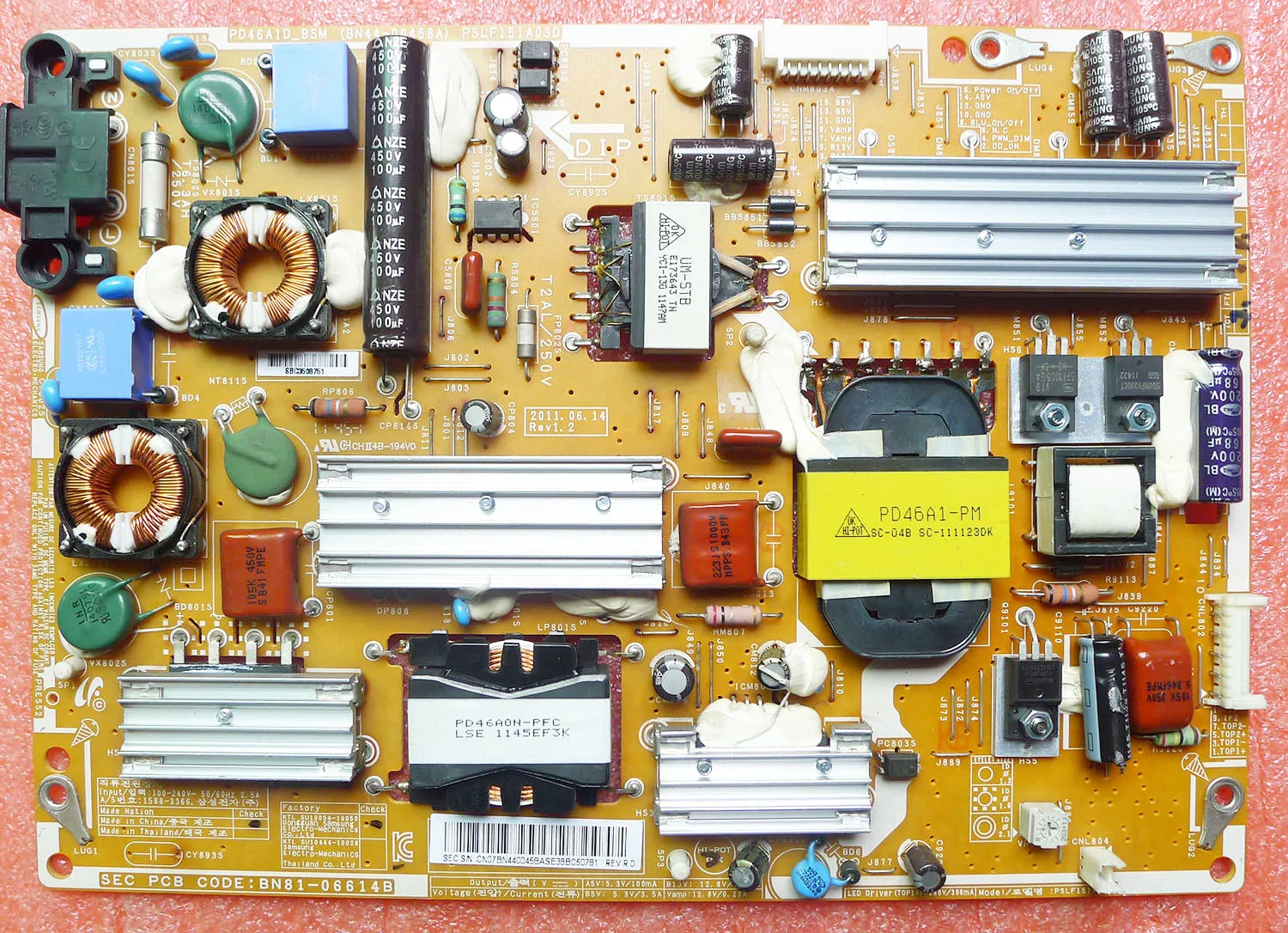 UA40D6000SJ UA46D6000SJ BN44-00458A PD46A1D-BSM test ok circuit board motherboard