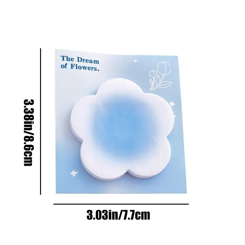 リマインダー用の丸型粘着付箋、特殊な形のグラデーションノート、花と蝶が大好き、メモを取る、1個