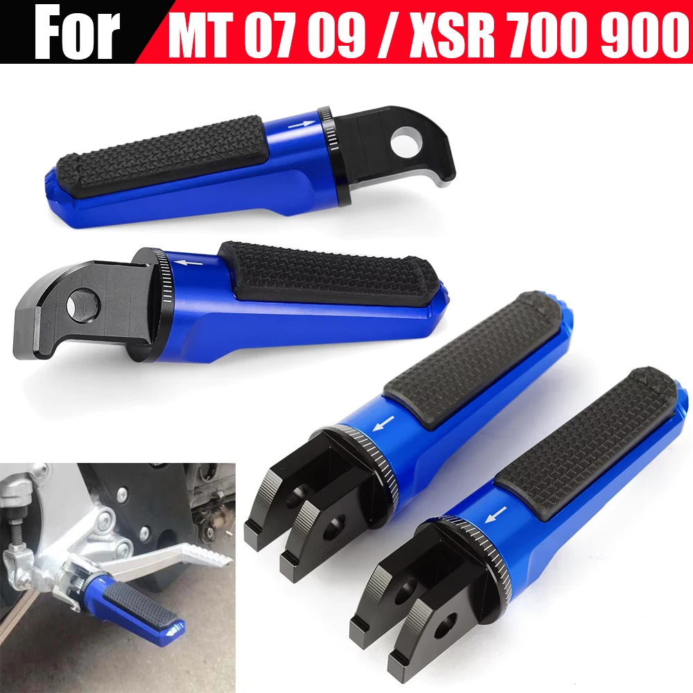 Front Rear Foot Pegs Footrests For Yamaha MT07 MT09 Tracer GT FZ6 Fazer S2 XSR700 XTRIBUTE XSR900 XJ6 DIVERSION F MT-07 MT-09