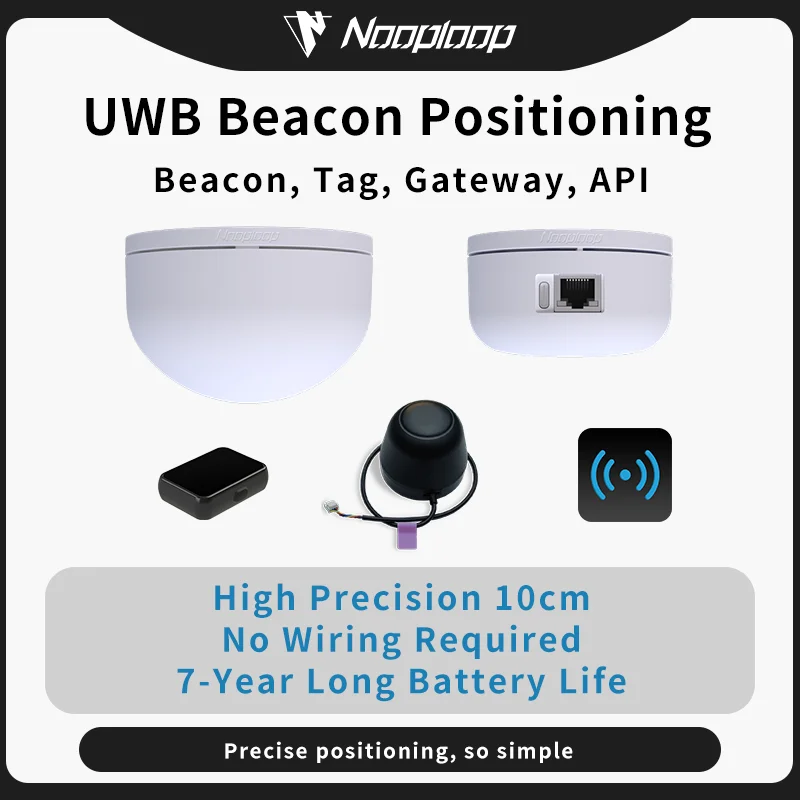 

Nooploop UWB beacon positioning system, no wiring, long battery life, high precision, uBeacon wireless base station, indoor and