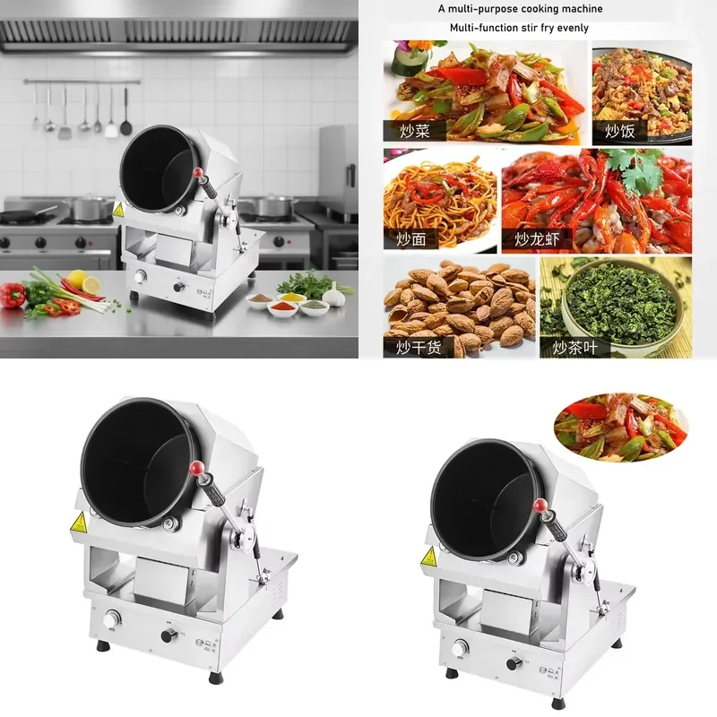 

2026 Commercial Rotary Stir Fry Machine Automatic Cooking Wok with 304 Stainless Steel