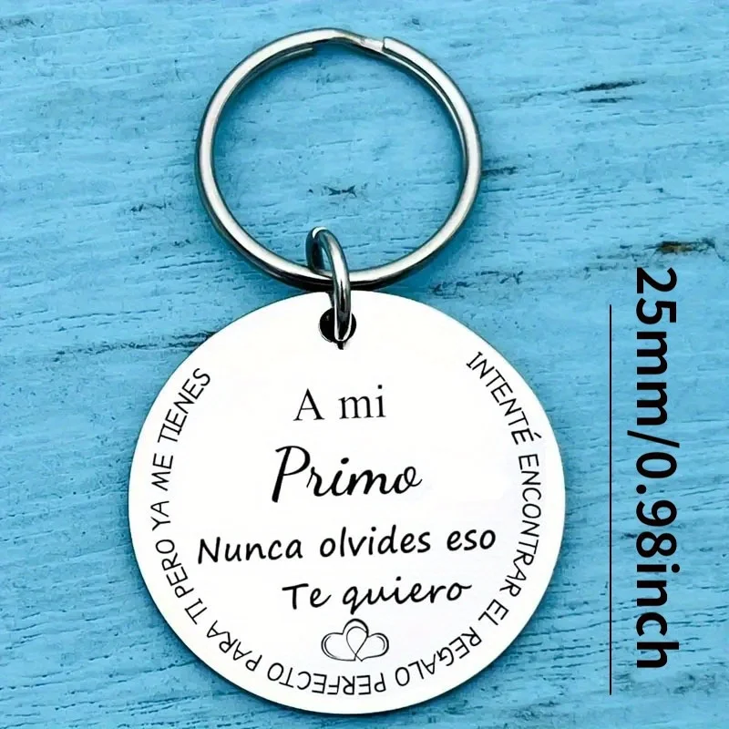 1PC  Llavero Para Hombres Regalo Familiar Colgante Con Grabado Traté De Encontrar El Regalo Para Ti Primo Cousin