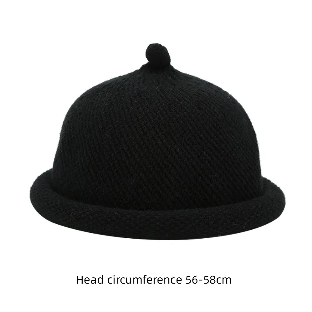 Cappelli in pelle di melone lavorati a maglia tinta unita alla moda con tesa corta Mantieni caldi cappelli da padrone di casa Cappelli da pittore invernali