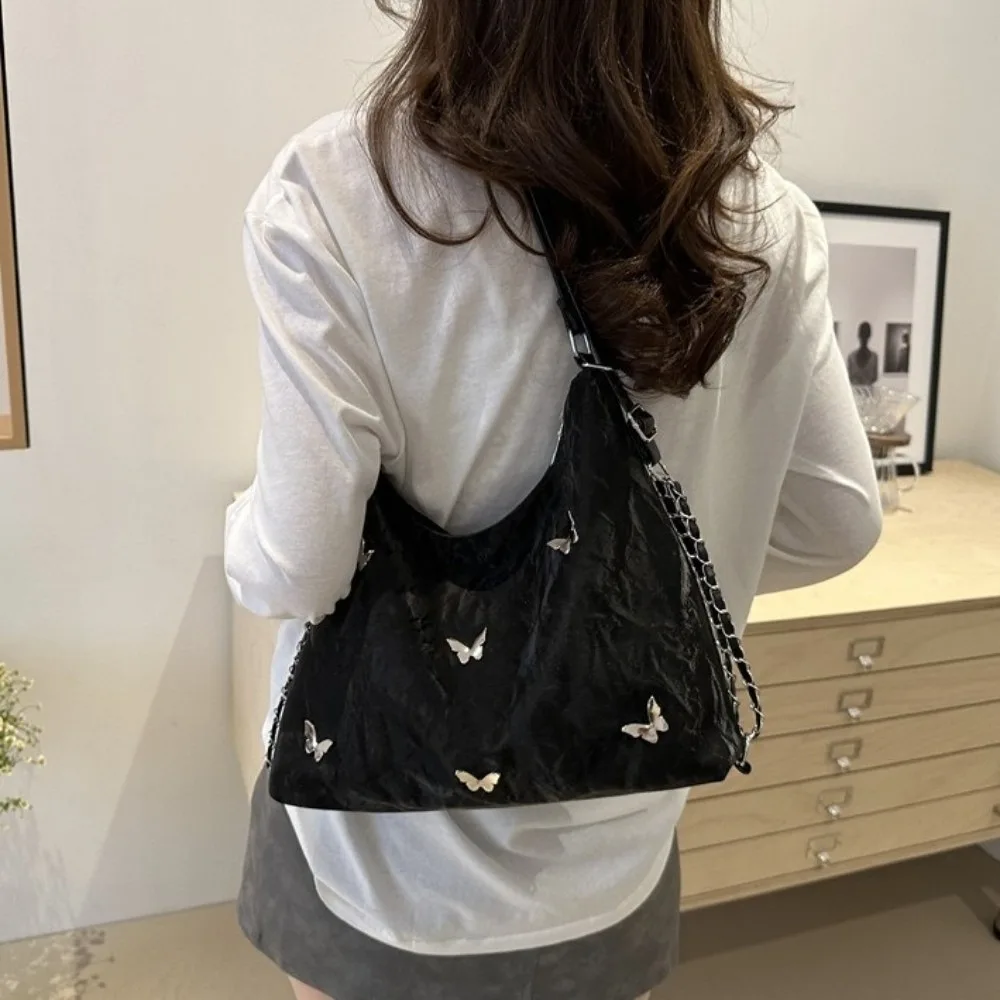 

Portable Multifunctional Butterfly Shoulder Bag Y2K Mommy Bag Large Capacity Handbag Storage Bag Tote Bag PU Backpack Travel