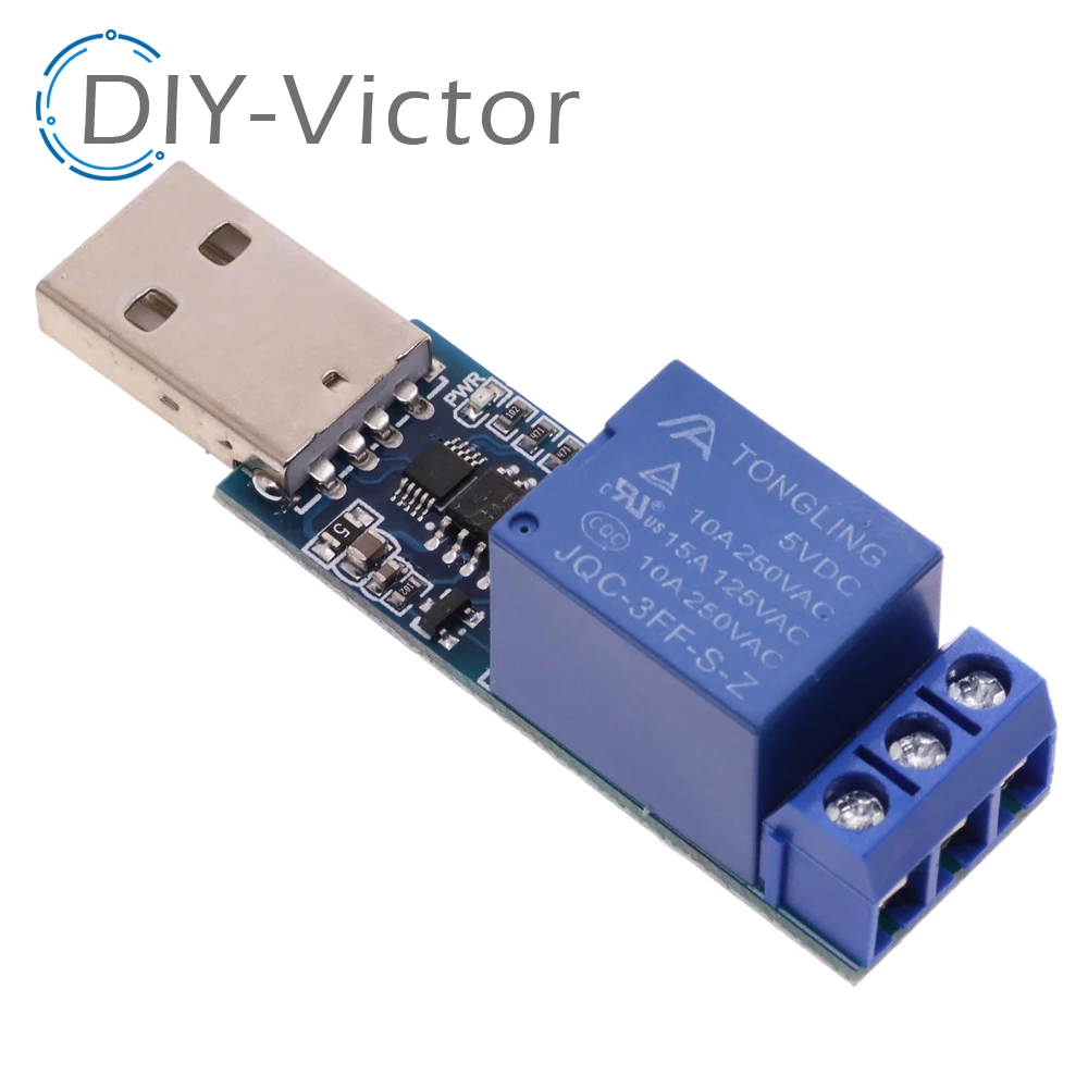 Controllo della porta seriale USB modulo relè a 1 canale 5V 10A CH340 protezione da sovracorrente interruttore di controllo del comando del Computer