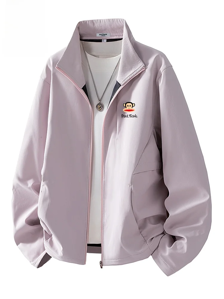 

Мужской кардиган Paul Frank Leisure Monkey Jaet для активного отдыха, свободного кроя, с воротником-стойкой, из полиэстера и нейлона