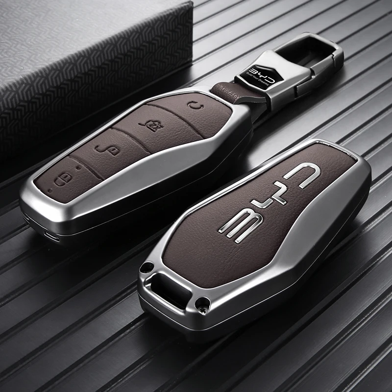 Car Key Cover For BYD Seal U Seagull  Sealion 6 Zinc Alloy Key Fob Protector Full Coverage Shockproof Drop Proof Car Accessories