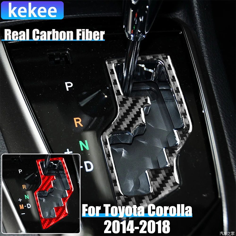 

Real Carbon Fiber Car Accessories Gear Shift Panel Trim Cover Soft Sticker For Toyota Corolla 11th Gen 2014 2015 2016 2017 2018