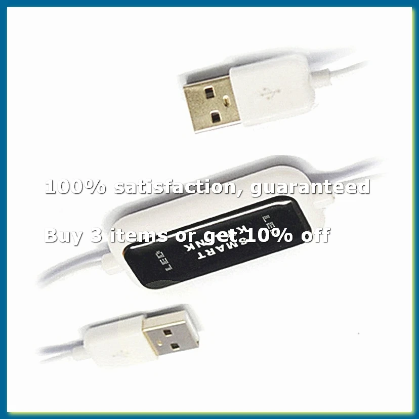 USB 2.0 Smart KM Link PC to PC Keyboard Mouse Share Sync Data Link USB Extension Cable Data File Transfer USB Switch-DTA9