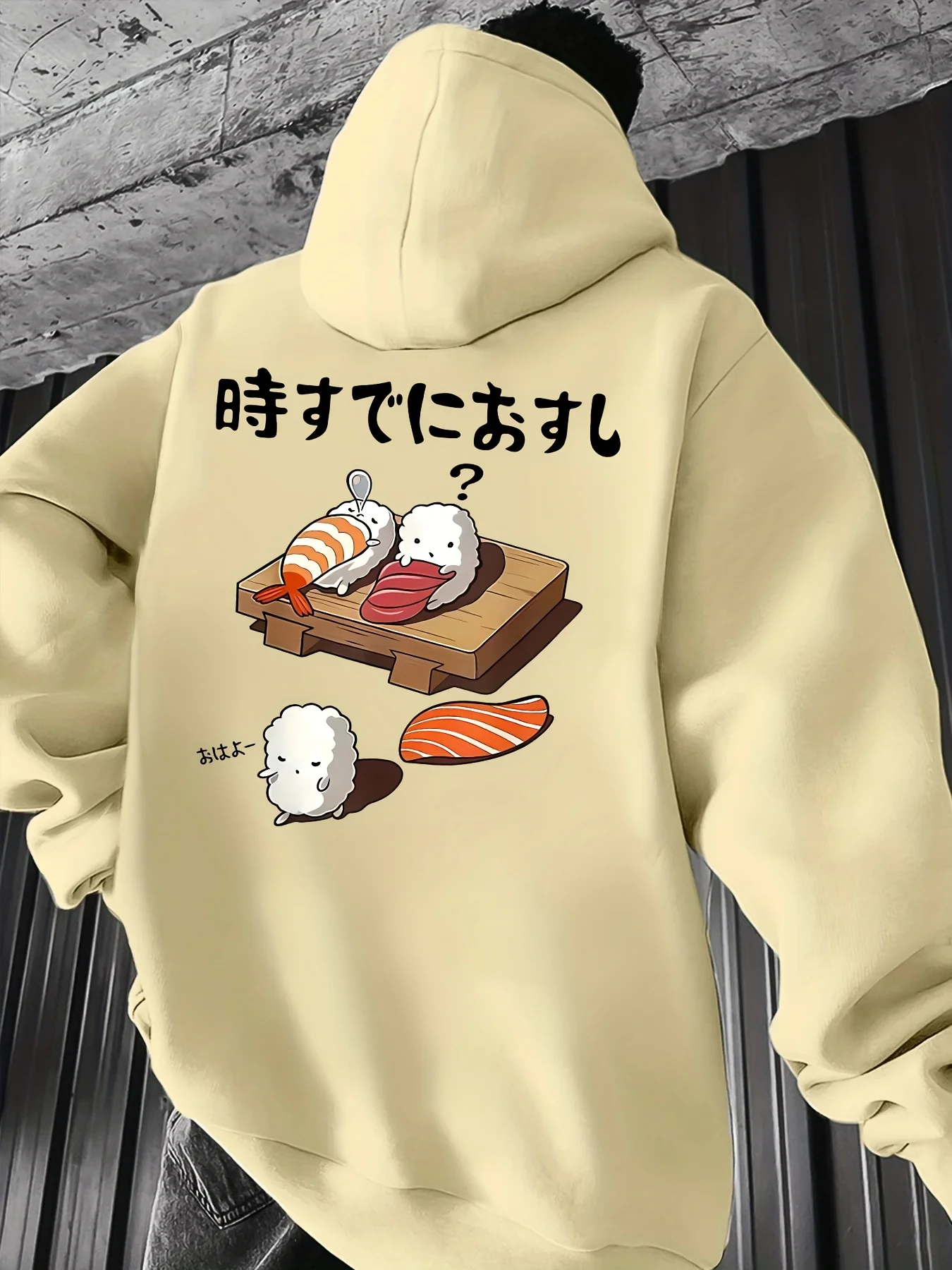 Fashion Trend Print Men Hooded Sweatshirt Autumn Winter Daily Outdoor Sports Loose All Build Fitness Leisure Warm Street Style