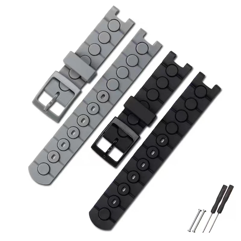 Watch accessories Resin watch band compatible for Swatch kids PU rubber strap FlikFlak kids Sports waterproofing belt buckle
