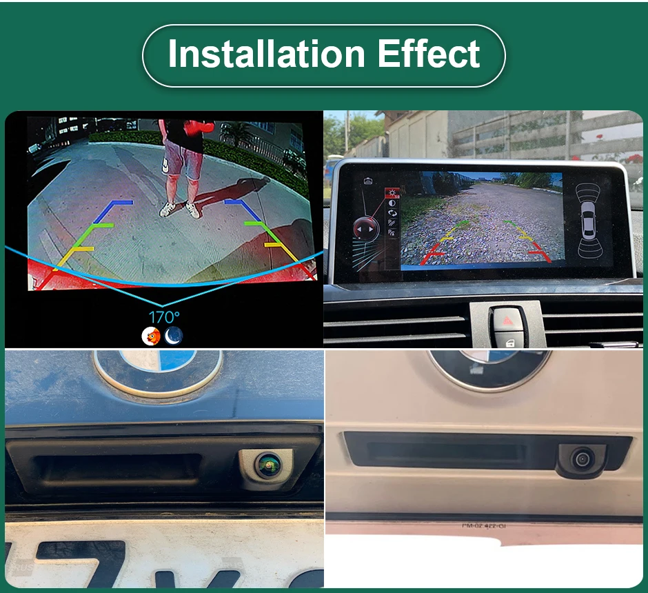 GreenYi 170 Degree 1920*1080P HD AHD Night Vision Vehicle Rear View Camera For BMW 5 series F10 F11 3 series F30 F31 F32 X3 F25