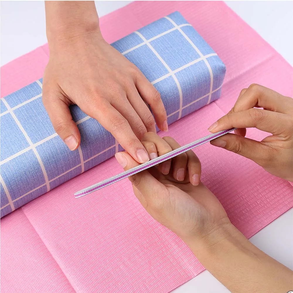 5Pcs/set Single Use Nail Table Mat Paper Waterproof Desk Protector Nails Tools Disposable Nail Table Pad Purple