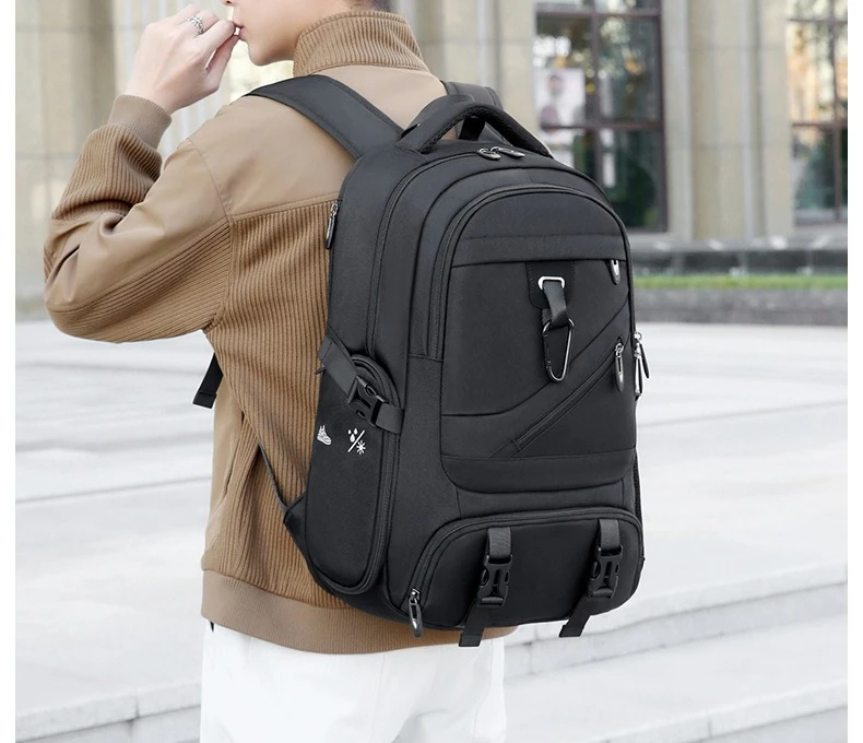 Men's Backpack, Expanded for Short Trips, Business Trips, Luggage, Backpack, Independent Shoe Compartment, Outdoor Backpack