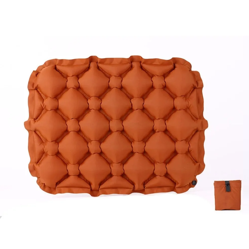 Foldable Inflatable Seat Cushion Space-saving Lightweight Car Seat Cushion Water Resistant Moisture-proof Camping Sitting Pad