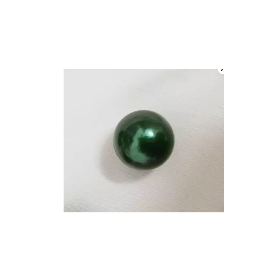 Huge 11mm Natural South Sea Genuine Green Round Loose Pearl Undrilled