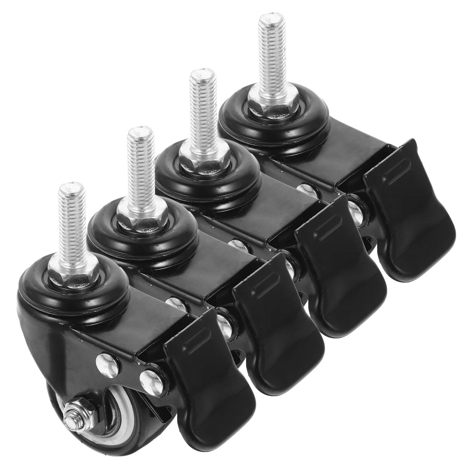 4 قطعة 1 5 بوصة الثقيلة عجلات دوارة الفرامل الخيوط قضيب M8x25 لعربة التسوق الشاحنات اليدوية منضدة الأثاث